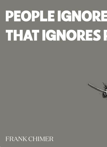 An Image of a quote from frank chimer