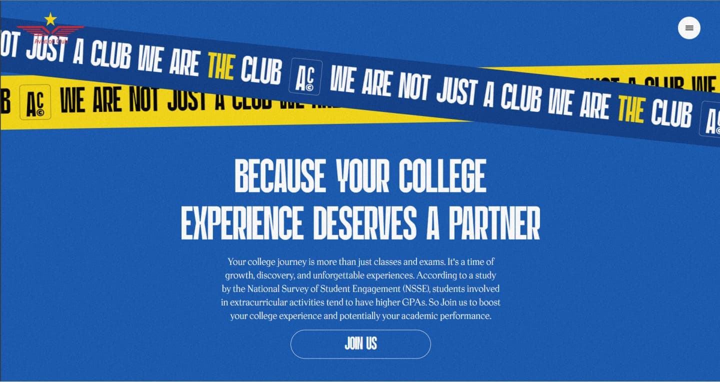 Screenshot from Aviation club website