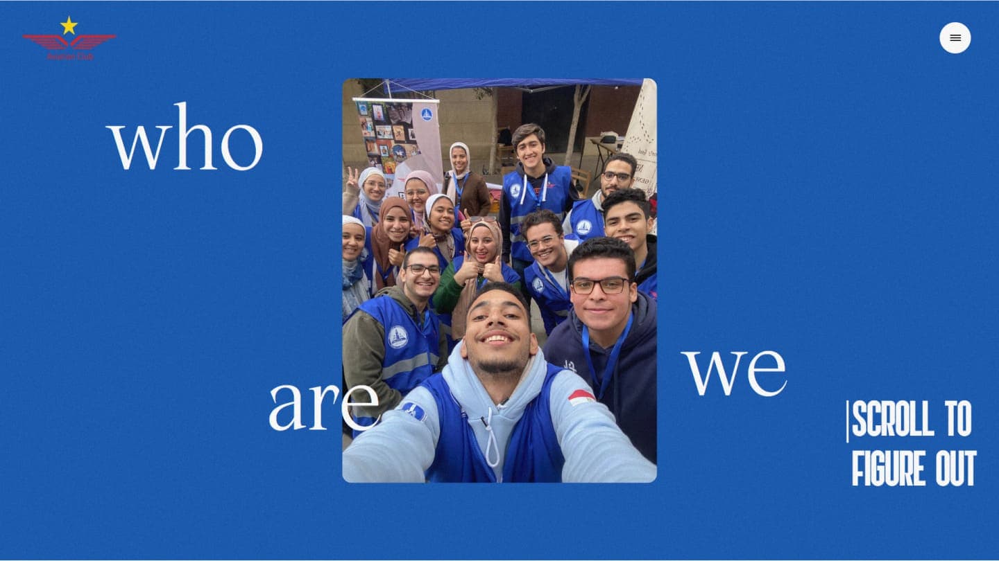 Screenshot from Aviation club website