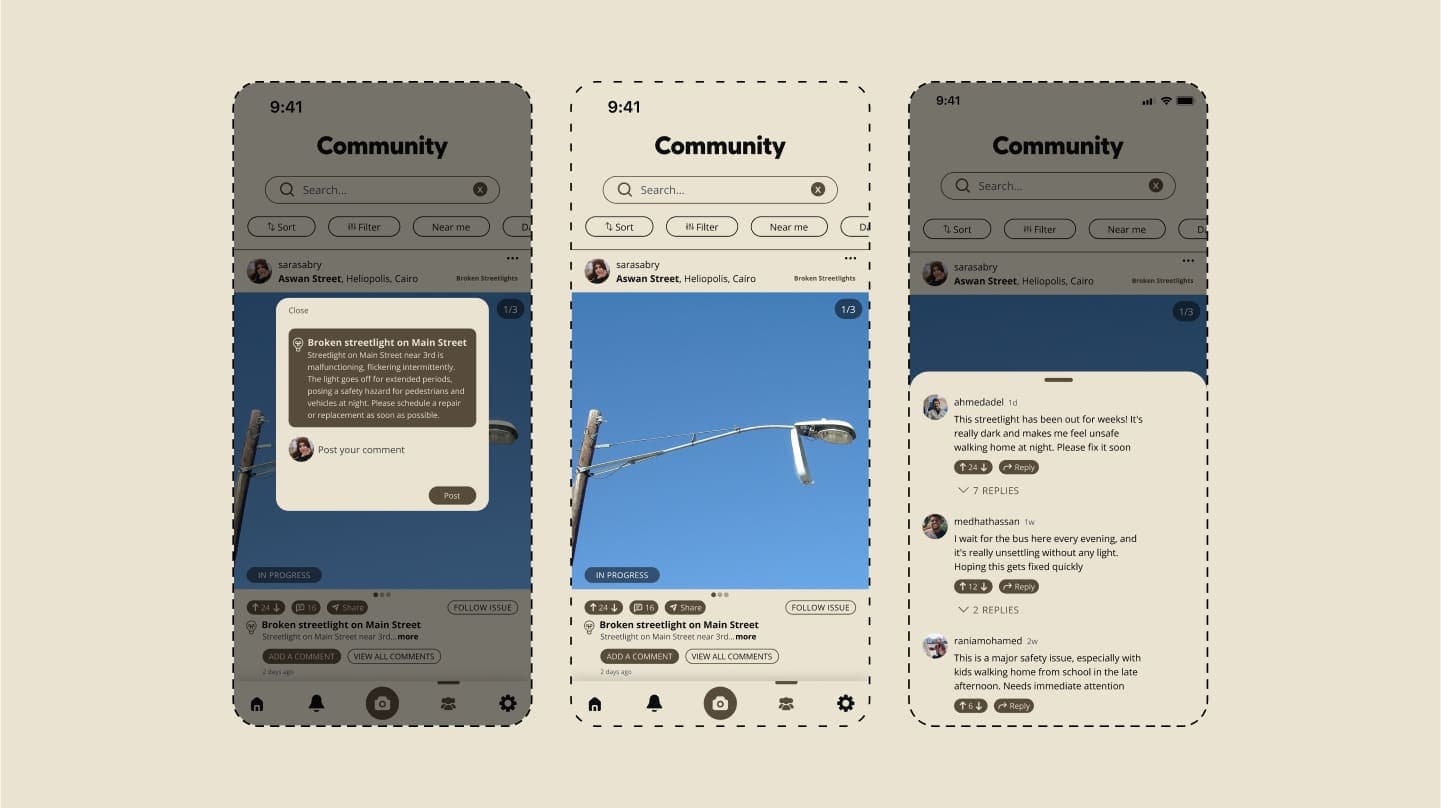 Screenshot from fixMyCity app
