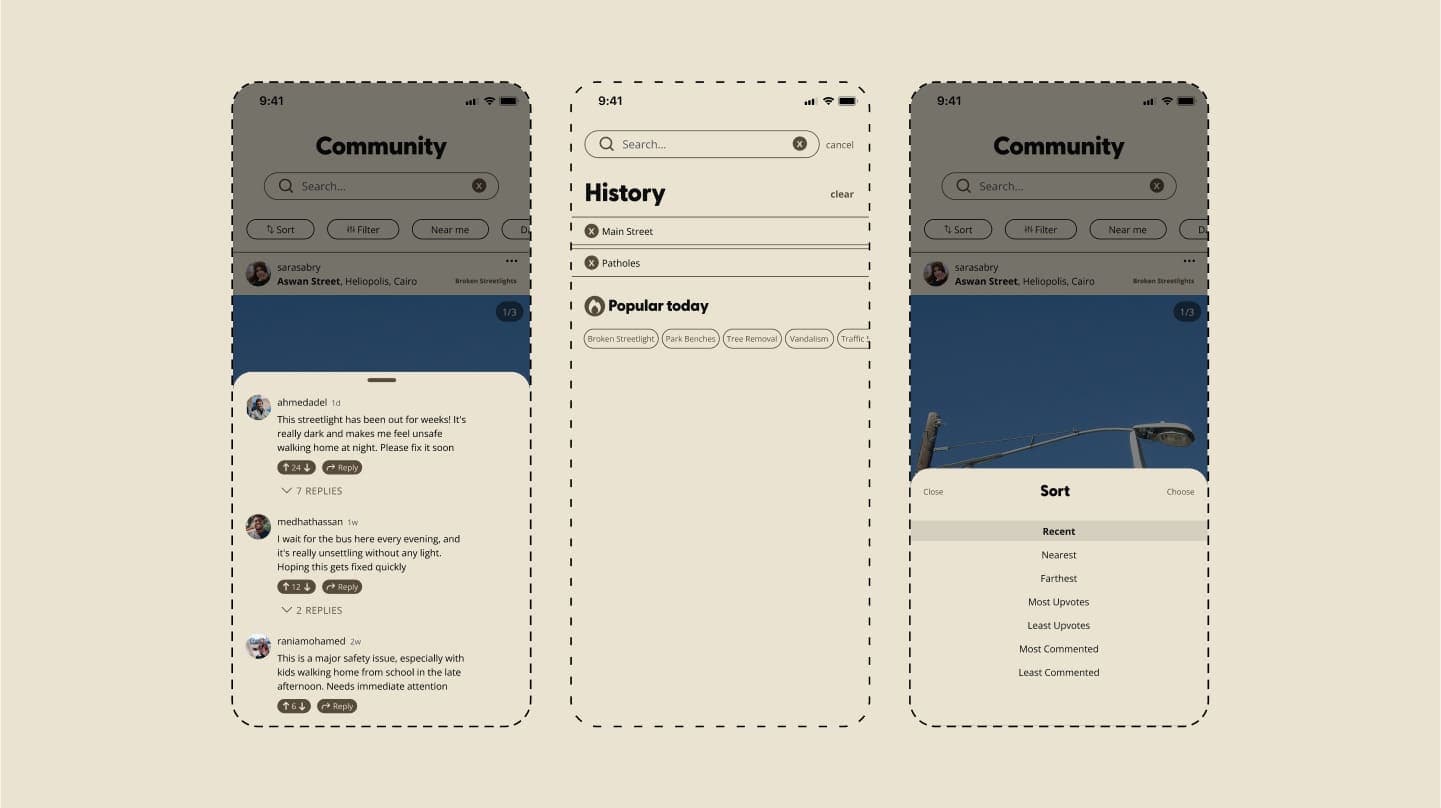 Screenshot from fixMyCity app