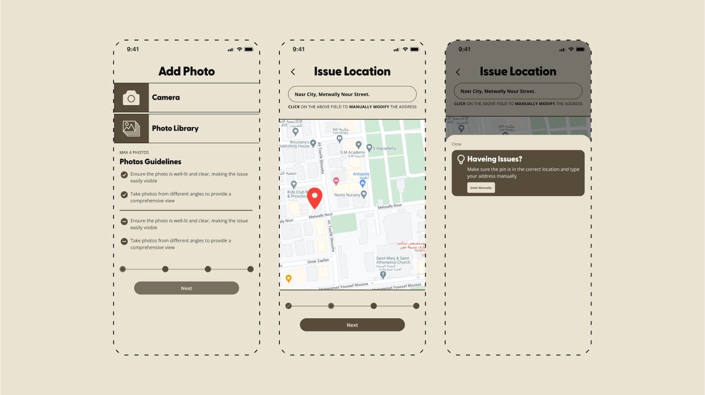 Screenshot from fixMyCity app