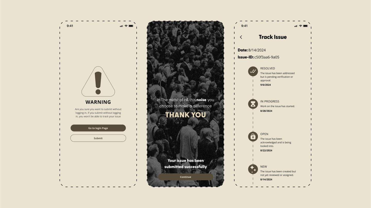 Screenshot from fixMyCity app