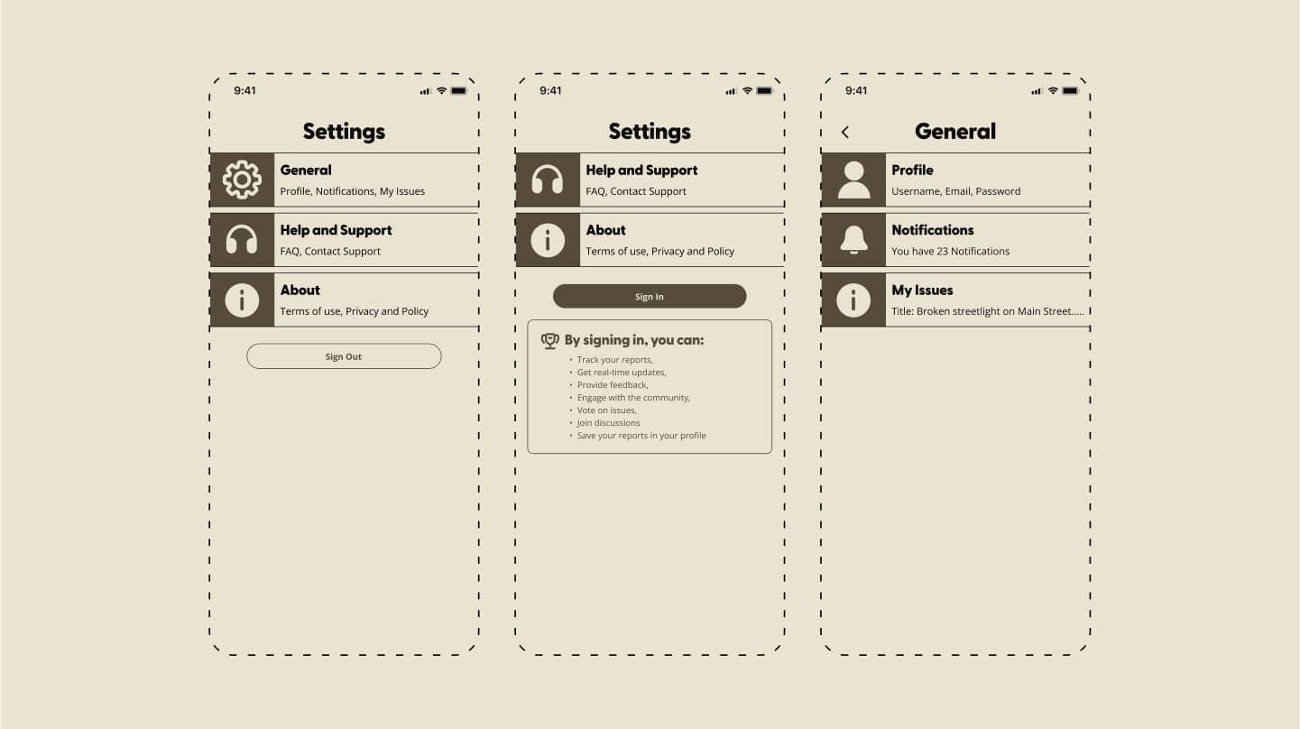 Screenshot from fixMyCity app