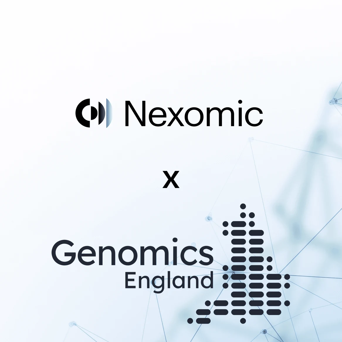 Nexomic website: Nexomic x Genomics England partnership card