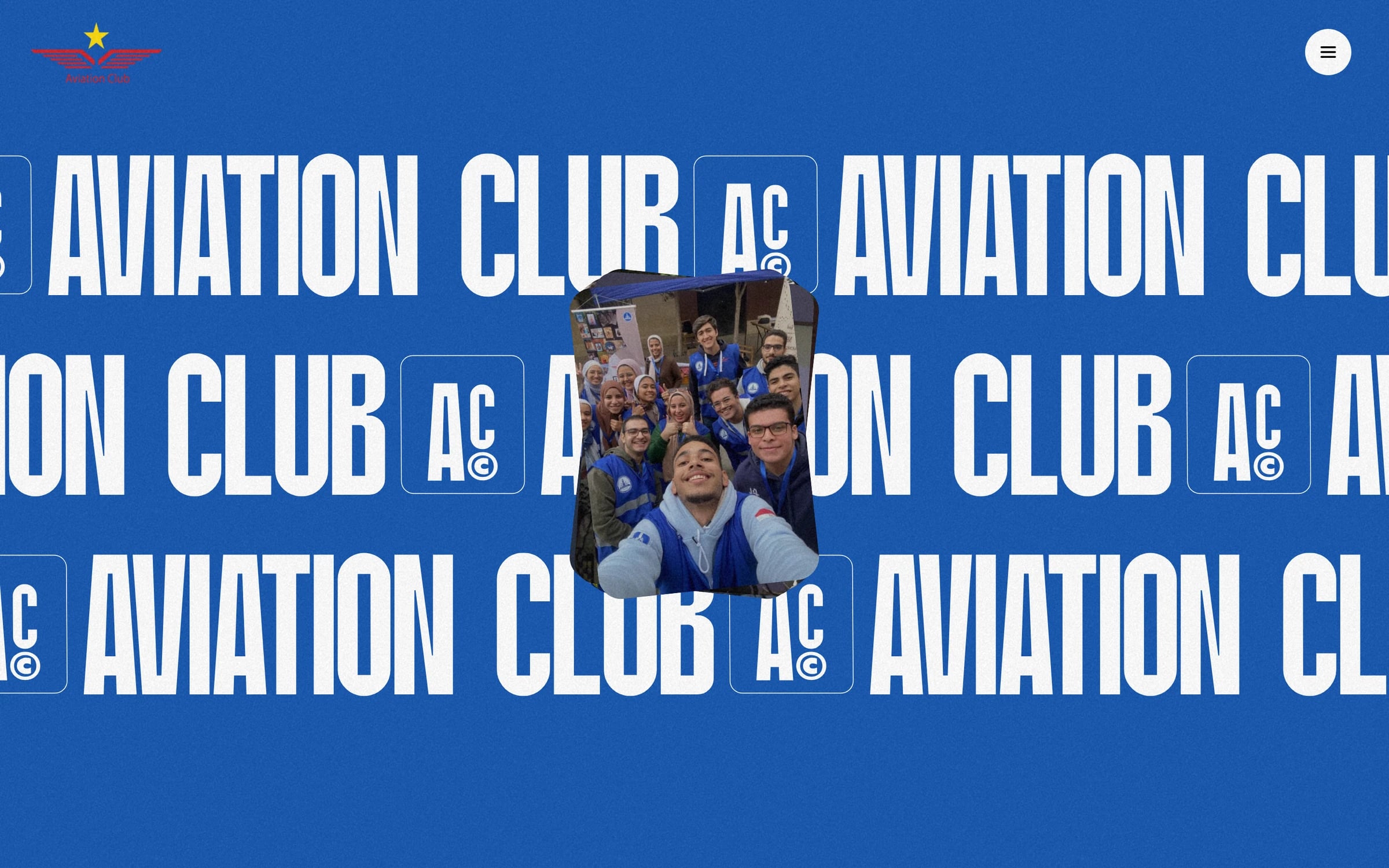 The Aviation Club home page on desktop