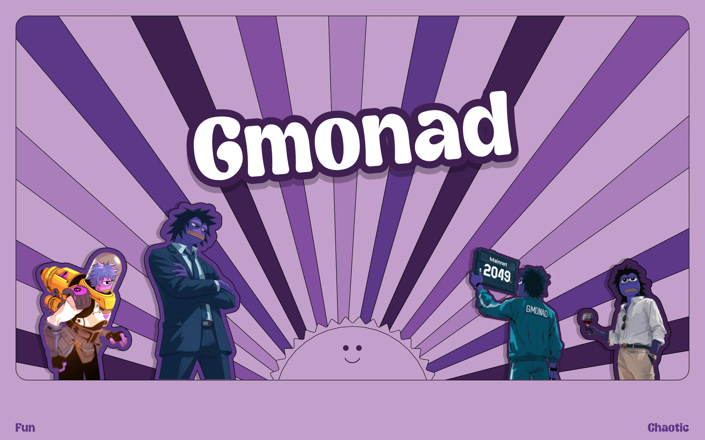 The GMONAD home page on desktop