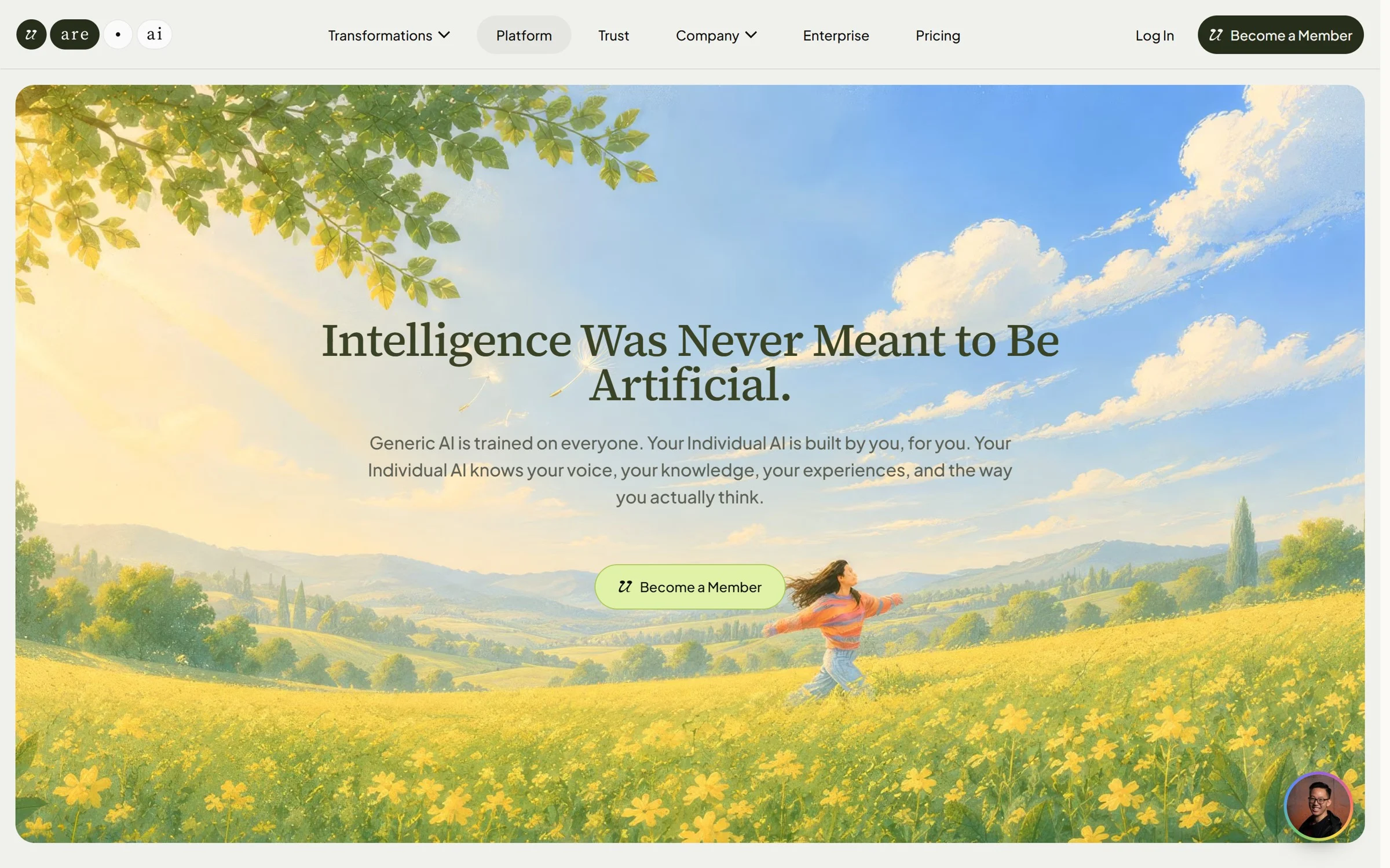 The Uareai Intelligence page on desktop